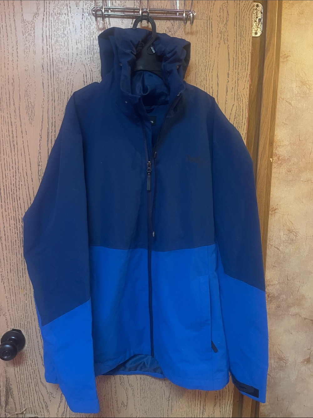 Port Authority Two-Tone Blue Hooded Rain Jacket